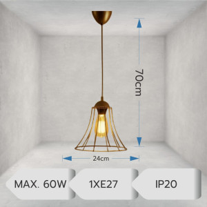LUSTRA MUHTESEM ANTIQUE 1XE27 60W