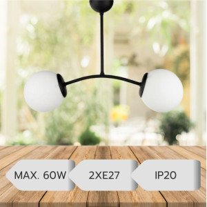 CANDELABRU MARLA NEGRU 2XE27 60W
