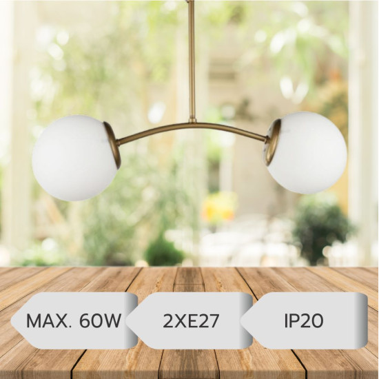 CANDELABRU MARLA ANTIQUE 2XE27 60W