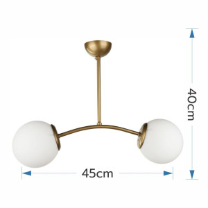 CANDELABRU MARLA ANTIQUE 2XE27 60W