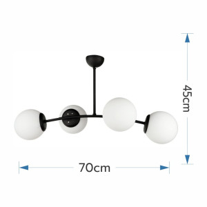 CANDELABRU MARLA NEGRU 4XE27 60W