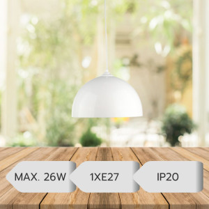 CANDELABRU MASA ALB 1XE27 26W