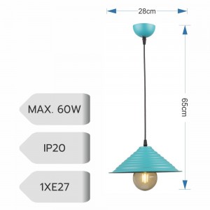 CANDELABRU ALASKA TURQUOİSE 1XE27 60W