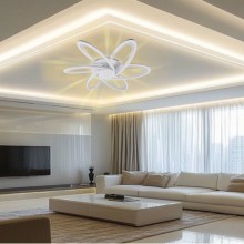 LUSTRA LED 108W CU 6 BRATE 3 CULORI 3000K/4000K/6500K + IR 700X700X100MM