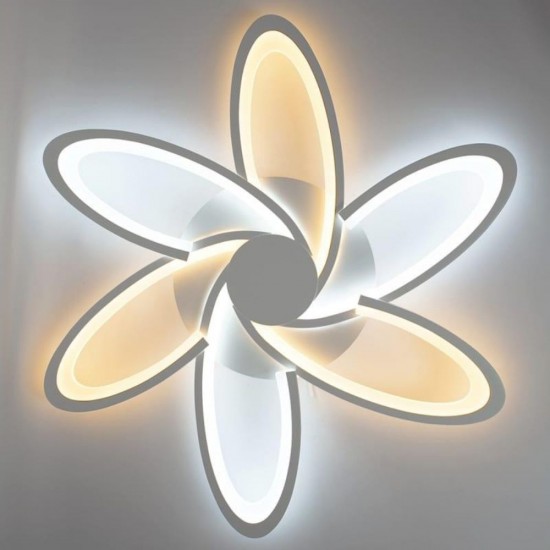 LUSTRA LED 108W CU 6 BRATE 3 CULORI 3000K/4000K/6500K + IR 700X700X100MM