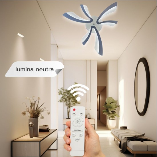 LUSTRA LED  40W CU 6 BRATE 3 CULORI+IR 610x90mm