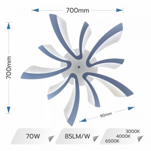 LUSTRA LED 70W CU 10 BRATE 3 CULORI+IR  700x90mm