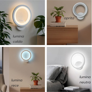 APLICA PERETE CYBELE AJUSTABILA 18W/1400LM/3000K/4000K/6500K