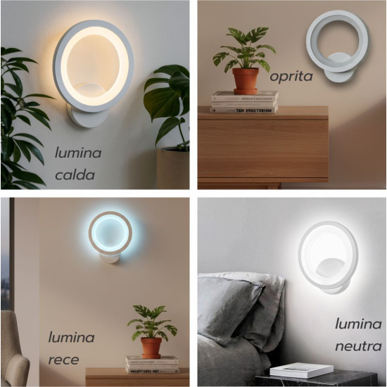 APLICA PERETE CYBELE AJUSTABILA 18W/1400LM/3000K/4000K/6500K