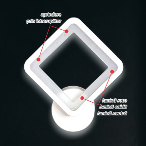 APLICA PERETE HEBE AJUSTABILA 20W/1600LM/3000K/4000K/6500K