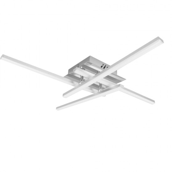 LUSTRA LED AXIS ALB 4 BRATE 50W 4580LM 700*700*100MM