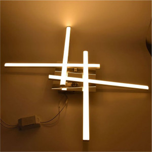 LUSTRA LED AXIS ALB 4 BRATE 50W 4580LM 700*700*100MM