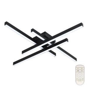 LUSTRA LED AXIS NEGRU 4 BRATE 50W 3530 LM 700*700*100MM