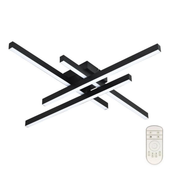 LUSTRA LED AXIS NEGRU 4 BRATE 50W 3530 LM 700*700*100MM