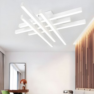 LUSTRA LED AXIS ALB 6 BRATE 90W 8100LM 800*800*100MM