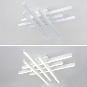 LUSTRA LED AXIS ALB 6 BRATE 90W 8100LM 800*800*100MM