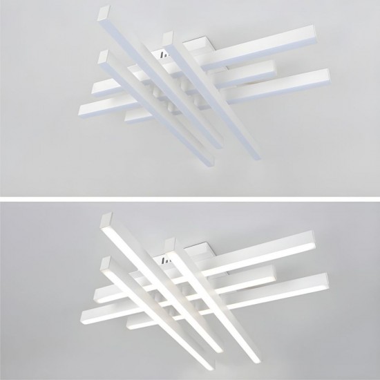 LUSTRA LED AXIS ALB 6 BRATE 90W 8100LM 800*800*100MM