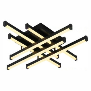 LUSTRA LED AXIS NEGRU 6 BRATE 90W 6080LM 800*800*100MM