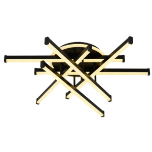 LUSTRA LED AXIS NEGRU 6 BRATE 88W 5900LM 800*600*190MM