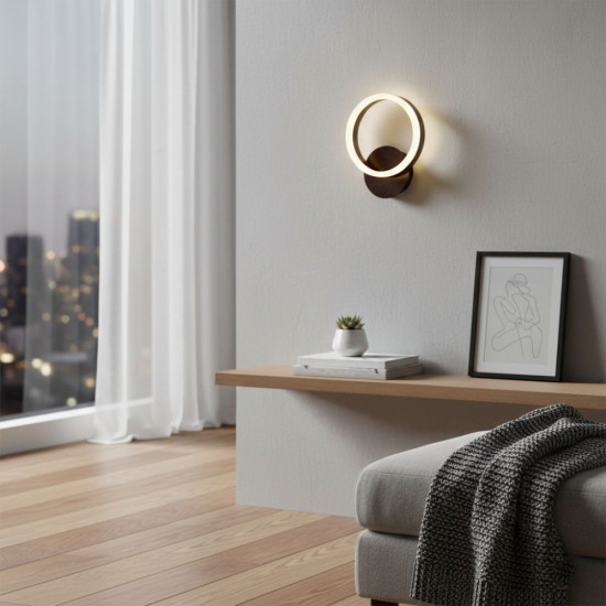 Aplica led perete cafeniu THEMIS 18W/1100LM 200mm