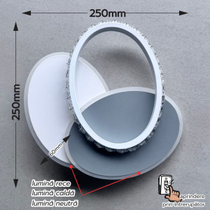 Aplica Led Taygete 30w/2200lm 3000k/4000k/6500k 250x60mm