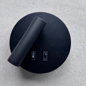 Aplica led neagra cu spot 10W/430LM/3000K-4000k-6500k  - 140mm