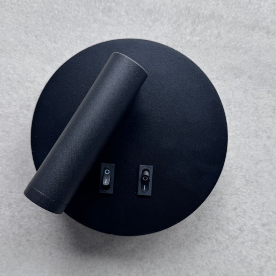 Aplica led neagra cu spot 10W/430LM/3000K-4000k-6500k  - 140mm