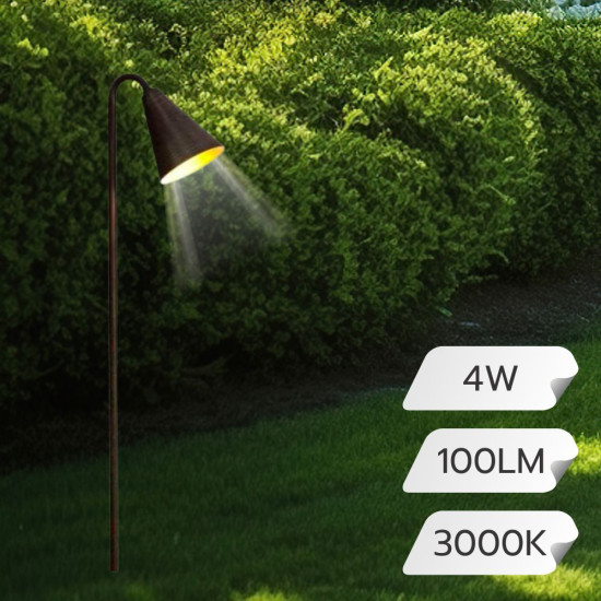 STALP LED GRADINA 4W 24V 100LM 3000K D65*970MM NEGRU