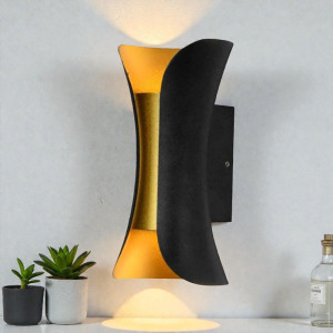  APLICA LED PERETE MAIA 2*3W 280LM 3000K IP65 NEGRU 150*70*60MM