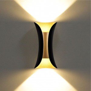  APLICA LED PERETE MAIA 2*5W 460LM 3000K IP65 NEGRU 200*100*95MM