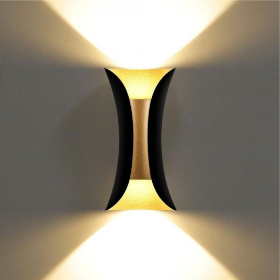  APLICA LED PERETE MAIA 2*5W 460LM 3000K IP65 NEGRU 200*100*95MM