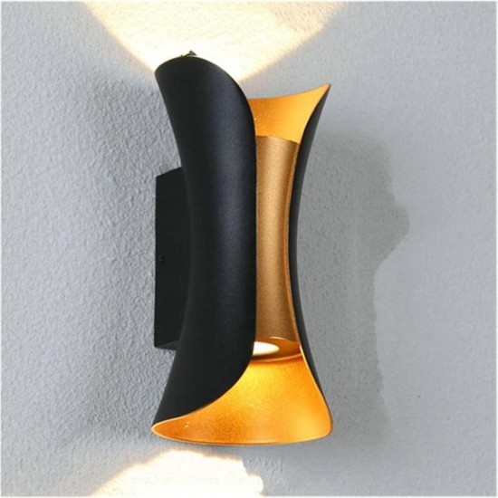  APLICA LED PERETE MAIA 2*3W 280LM 3000K IP65 NEGRU 150*70*60MM