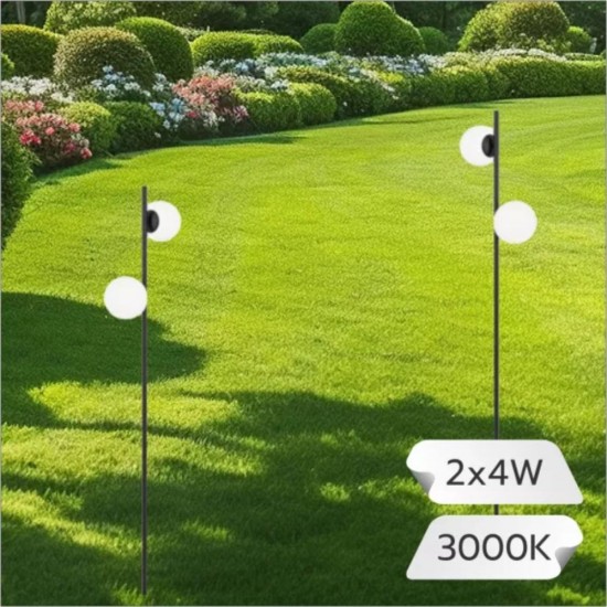 STALP GRADINA 2*G4 164*164*1100MM NEGRU