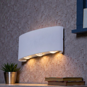  APLICA LED PERETE LUMARO 6W 600LM 3000K ALB 168*78*42MM