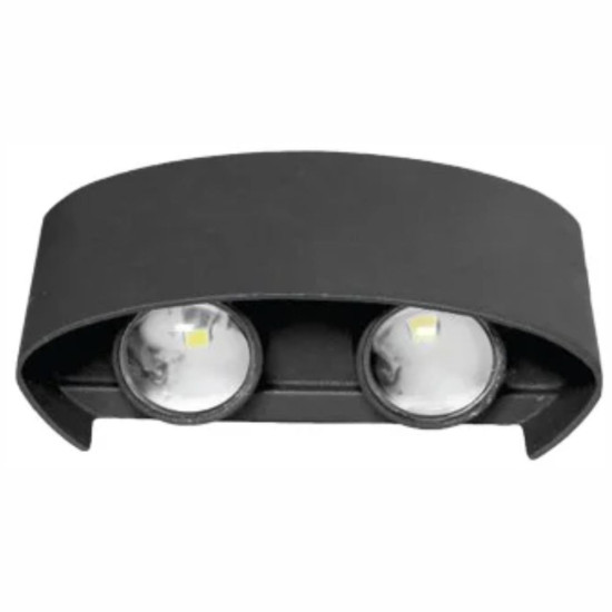 APLICA LED PERETE LUMARO 4W 280LM 3000K NEGRU 120*78*40MM