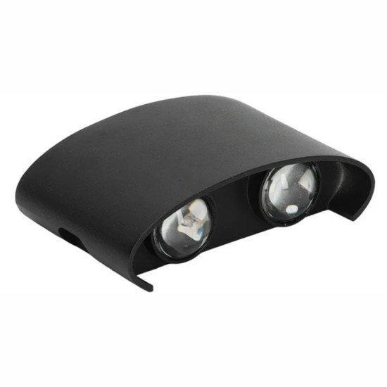 APLICA LED PERETE LUMARO 4W 280LM 3000K NEGRU 120*78*40MM