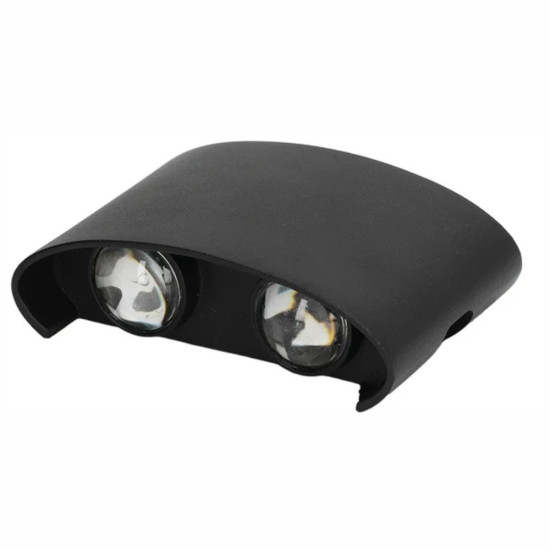 APLICA LED PERETE LUMARO 4W 280LM 3000K NEGRU 120*78*40MM