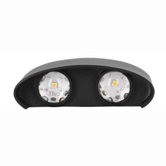 APLICA LED PERETE LUMARO 4W 280LM 3000K NEGRU 120*78*40MM