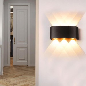 APLICA LED PERETE LUMARO 6W 420LM 3000K NEGRU 168*78*42MM