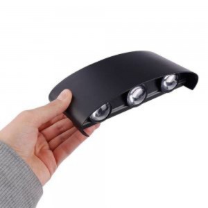 APLICA LED PERETE LUMARO 6W 420LM 3000K NEGRU 168*78*42MM