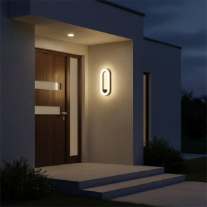 APLICA LED PERETE JADE 12W 950LM 3000K NEGRU 300*133*33MM