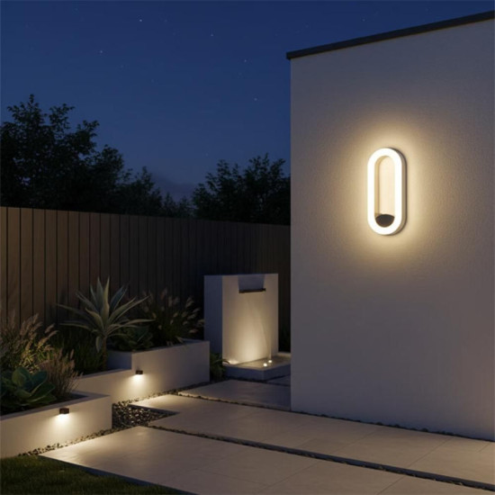 APLICA LED PERETE JADE 12W 950LM 3000K NEGRU 300*133*33MM