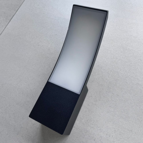 APLICA LED EXTERIOR NEGRU 12W/700LM/3000K IP65 230V 230x105x80MM