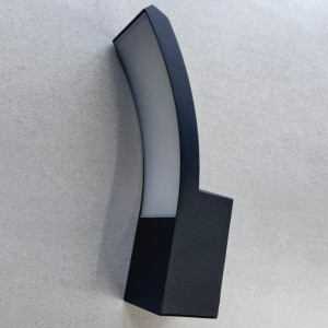 APLICA LED EXTERIOR NEGRU 12W/700LM/3000K IP65 230V 230x105x80MM