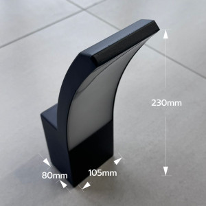 APLICA LED EXTERIOR NEGRU 12W/700LM/3000K IP65 230V 230x105x80MM