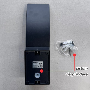 APLICA LED EXTERIOR NEGRU 12W/700LM/3000K IP65 230V 230x105x80MM