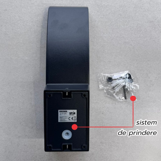 APLICA LED EXTERIOR NEGRU 12W/700LM/3000K IP65 230V 230x105x80MM