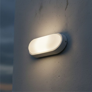 Aplica LED BAT Ovala 10W=90W, 4000K, lumina neutra, cu protectie IP65