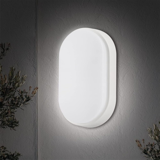Aplica LED BAT Ovala 10W=90W, 4000K, lumina neutra, cu protectie IP65