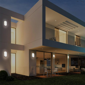 Aplica LED BAT Ovala 10W=90W, 4000K, lumina neutra, cu protectie IP65